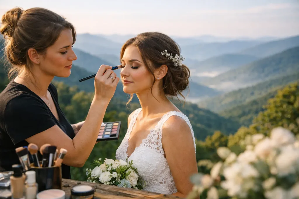 Blue Ridge Elopement Makeup Artist Planning
